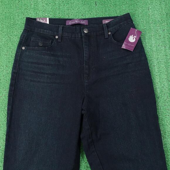 Gloria Vanderbilt Amanda Jeans Womens 8 Long Supreme Stretch Tapered Leg Denim - Picture 2 of 14